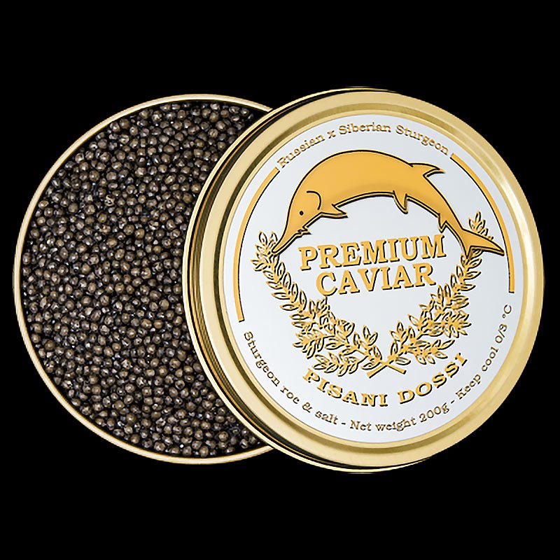 Premium Osetra Schwarzer Kaviar – Schweiz Black Caviar,Sturgeon Caviar,osetra caviar,premium caviar osetra black caviar pisani dossi 200g 2