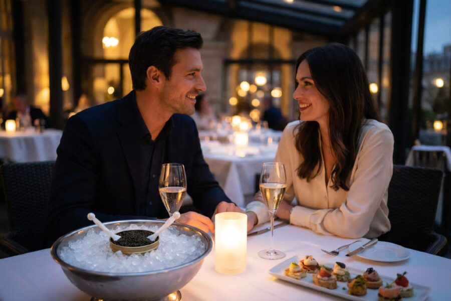 Why do experts recommend black caviar for Valentine's Day aphrodisiac menus? premium caviar 30